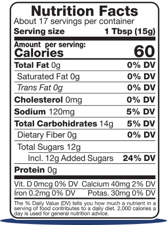 Dulzing Blueberry Nutrition